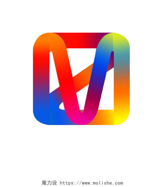 渐变色原创中国结MZ绳索科技文化企业logo设计